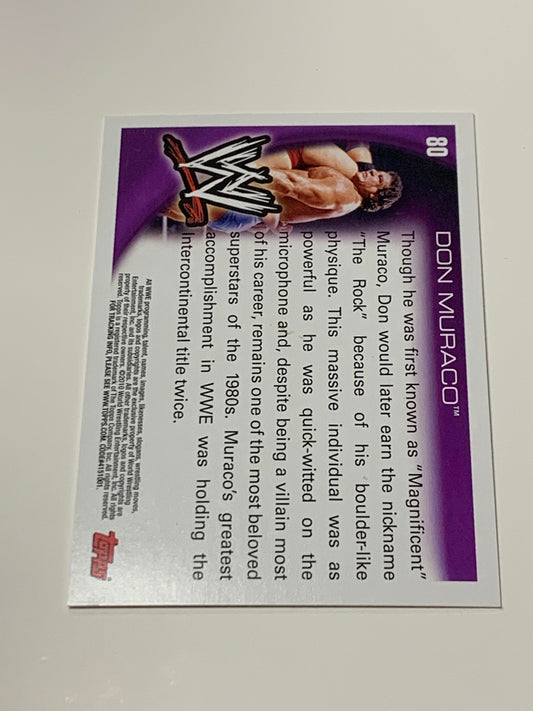 Don Muraco 2010 WWE Topps SIGNED Card #80 COA
