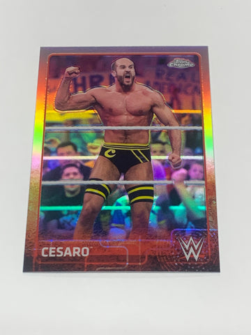 Cesaro 2015 WWE Topps Chrome REFRACTOR Card #14
