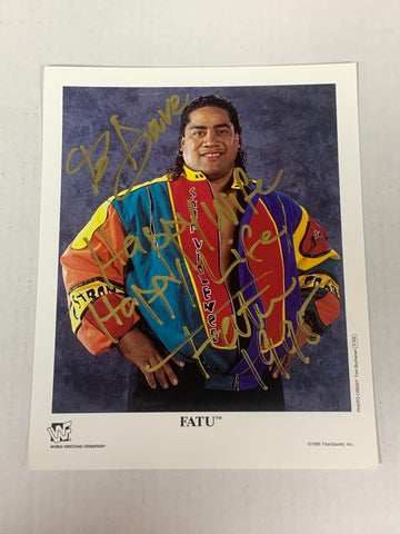 Fatu Signed Official WWE Promo P-308