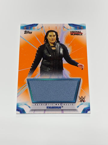 Tamina 2021 Topps Royal Rumble Event-Used Mat Relic Orange Parallel