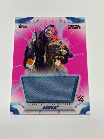 Asuka 2021 Topps Royal Rumble Event-Used Mat Relic Pink Parallel