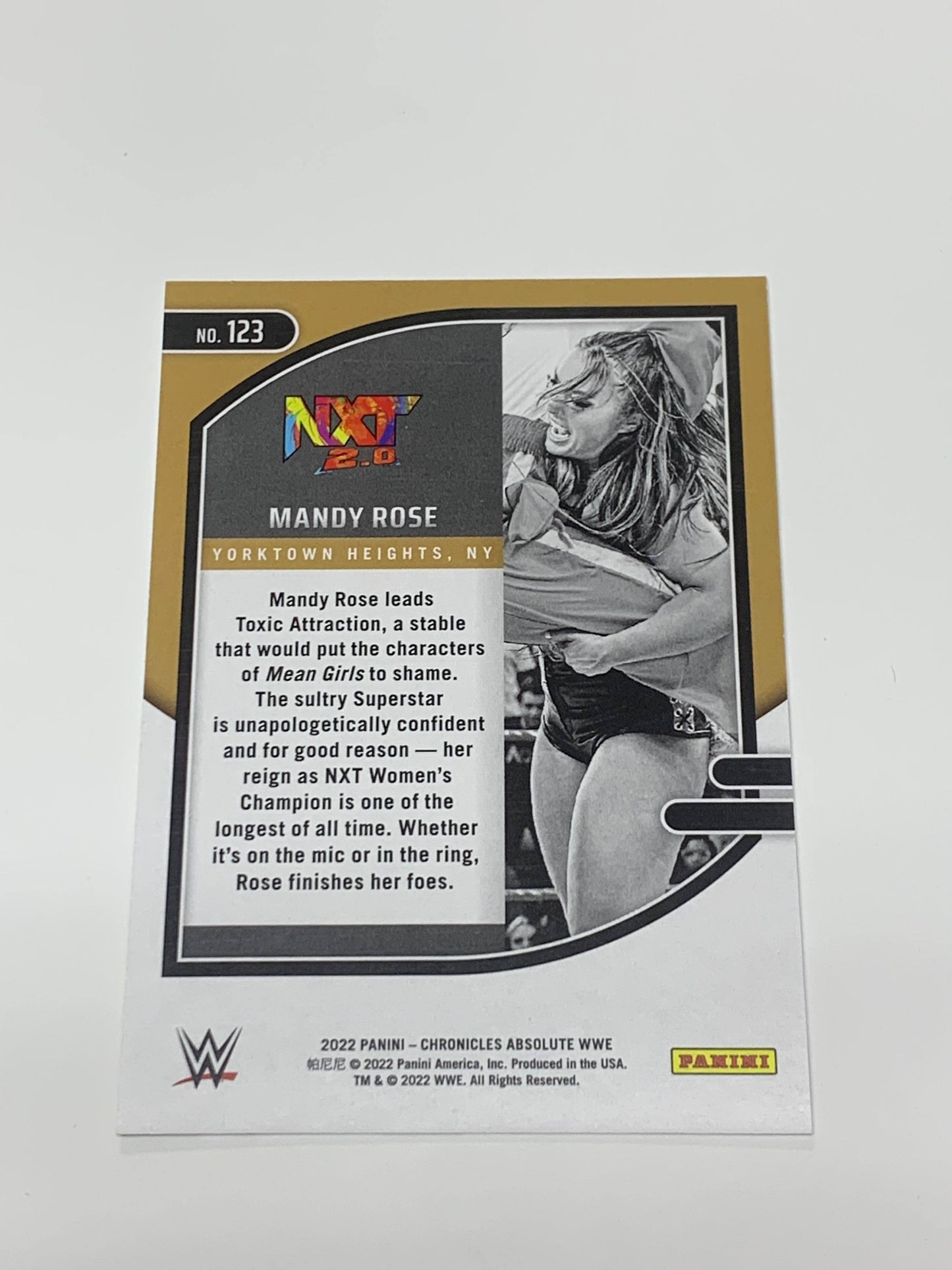 Mandy Rose 2022 WWE Panini Absolute Green Parallel Card #123 17/99