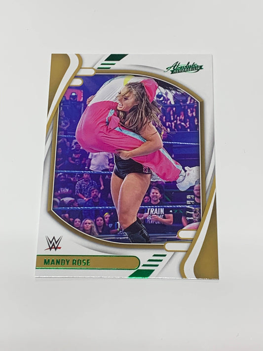 Mandy Rose 2022 WWE Panini Absolute Green Parallel Card #123 17/99