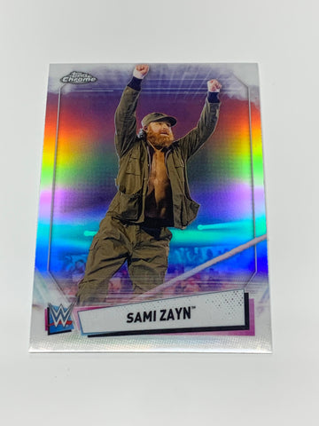 Sami Zayn 2021 WWE Topps Chrome REFRACTOR Card #67