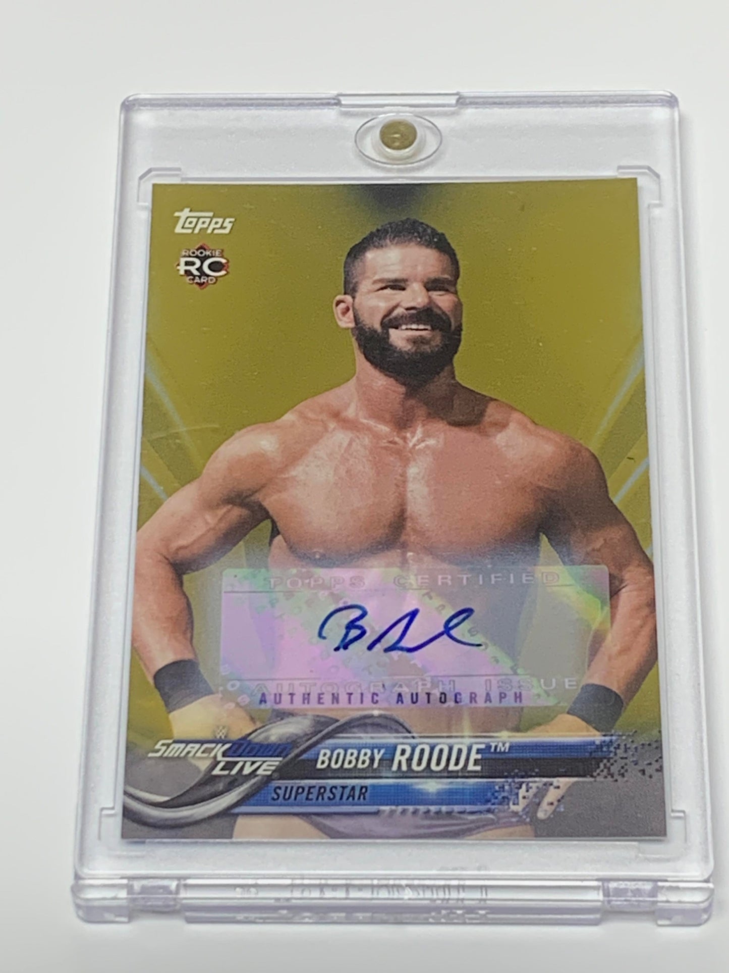 Bobby Roode 2018 WWE Topps Gold Auto Signed RC #1/10 (Only 10 made)