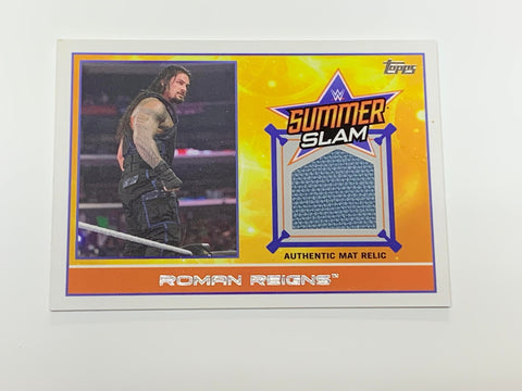 Roman Reigns 2015 WWE Topps “Summerslam 2014 Event-Used Mat Relic Card