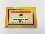 John Cena 2015 WWE Topps “Summerslam 2014 Event-Used Mat Relic Card