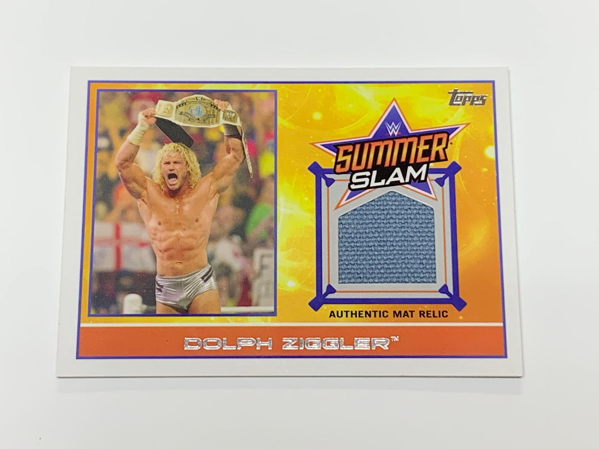 Dolph Ziggler 2015 Wwe Topps “summerslam 2014 Event-used Mat Relic Car 