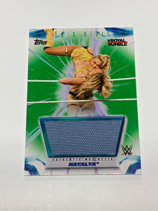 Natalya 2021 Topps Royal Rumble Event-Used Mat Relic Green #/50