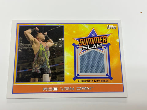 RVD Rob Van Dam 2015 WWE Topps “Summerslam 2014 Event-Used Mat Relic Card