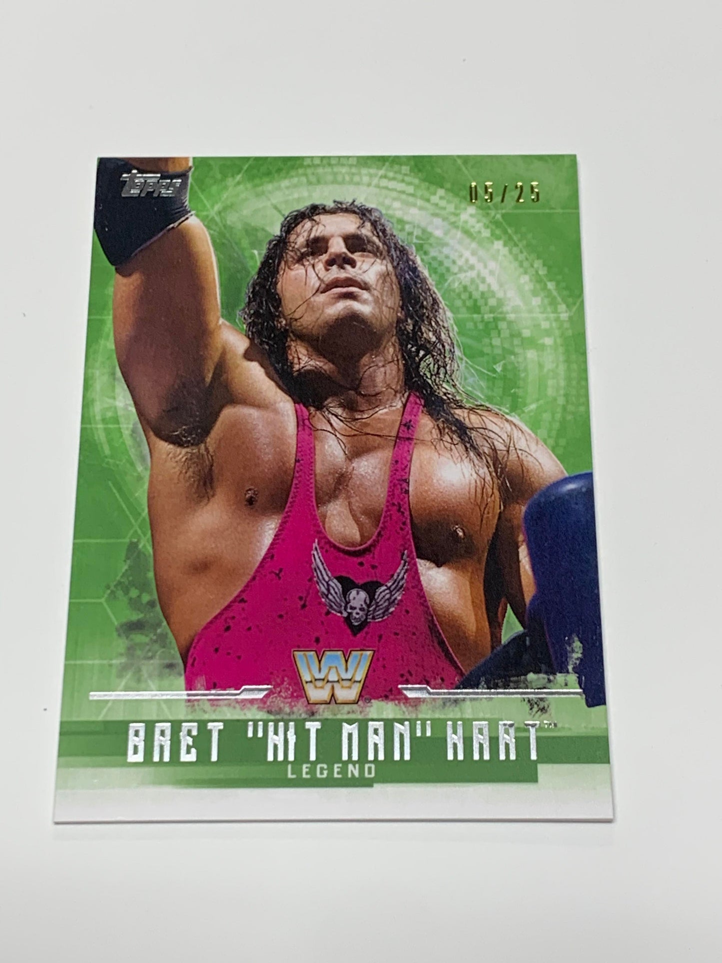 Bret Hart 2017 WWE Topps Undisputed Legends GREEN #5/25