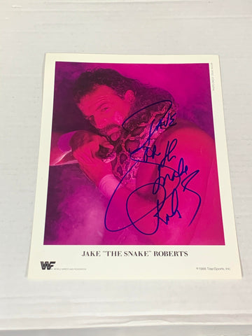 Jake Roberts Official WWE 1988 Signed Color Promo