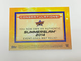 Dolph Ziggler 2015 WWE Topps “Summerslam 2014 Event-Used Mat Relic Card