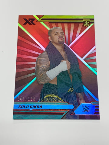 Solo Sikoa 2022 WWE Panini Chronicles XR ROOKIE RED PARALLEL 141/199