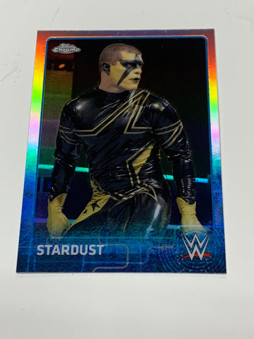 Stardust aka Cody Rhodes 2015 WWE Topps Chrome REFRACTOR Card #66