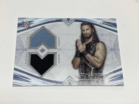 Seth Rollins 2020 WWE Topps Undisputed Dual Relic Card #/99
