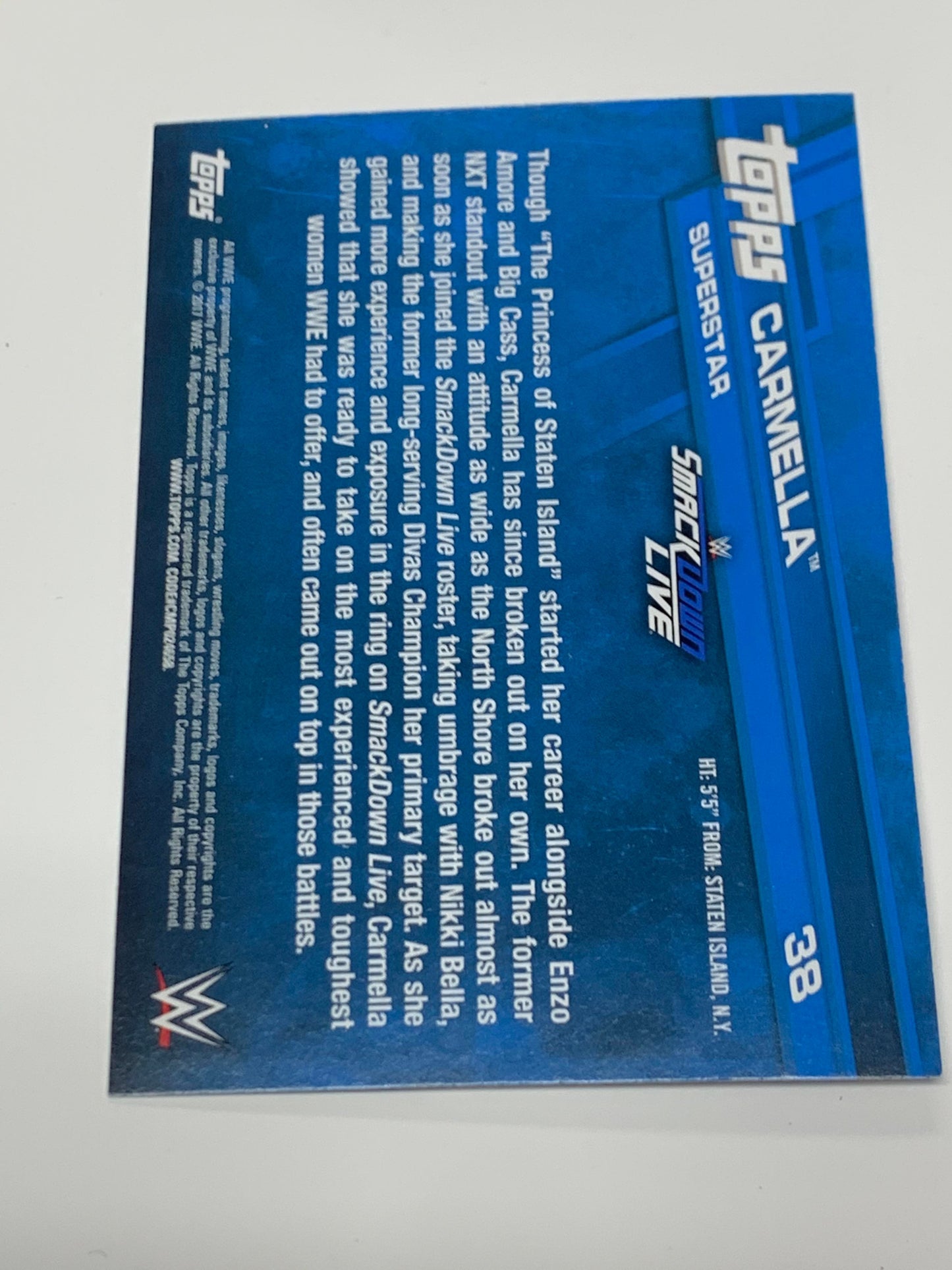 Carmella 2017 WWE Topps ROOKIE Card #38