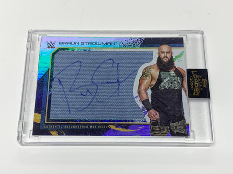 Braun Strowman 2020 WWE Topps Fully Loaded Mat Relic AUTOGRAPHED /199