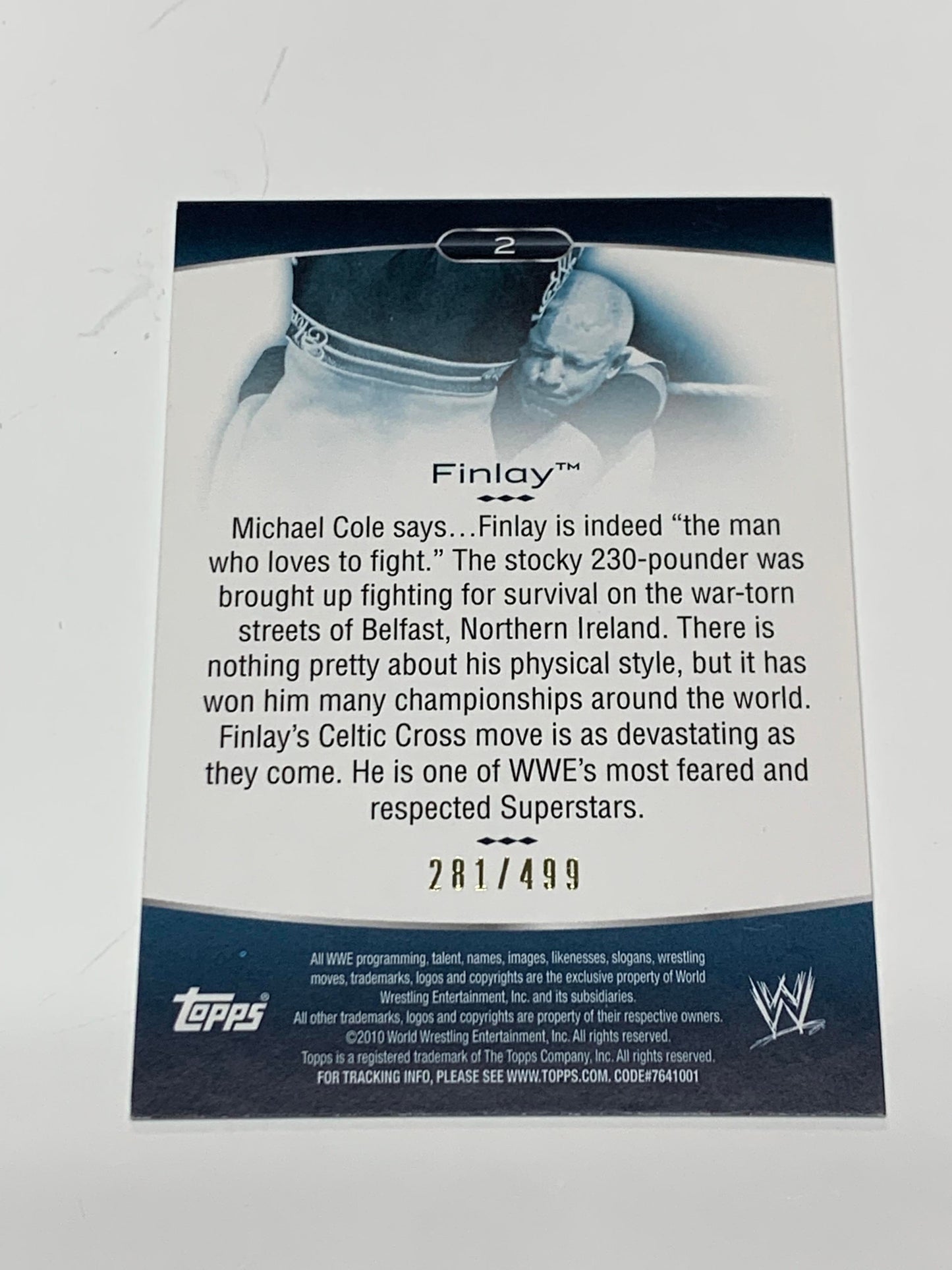 Finlay 2010 WWE Topps Platinum GREEN Parallel #/499