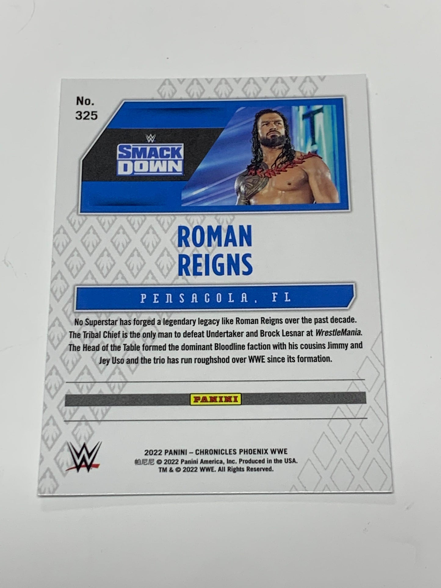 Roman Reigns 2022 WWE Panini Chronicles Phoenix Silver #325