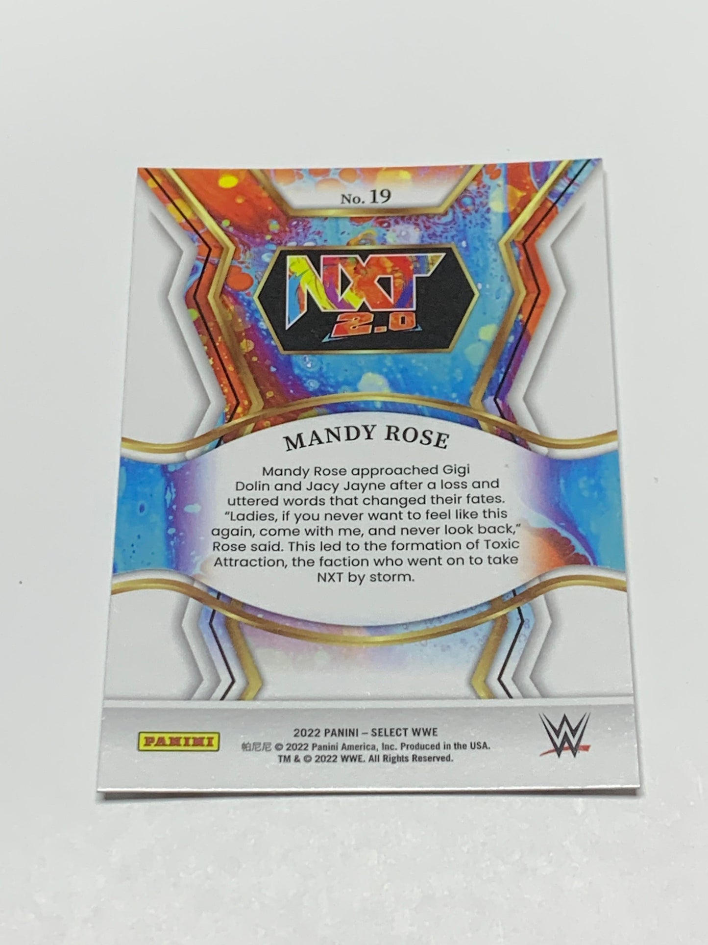 Mandy Rose 2022 WWE Panini Select NXT 2.0 Insert Card #19