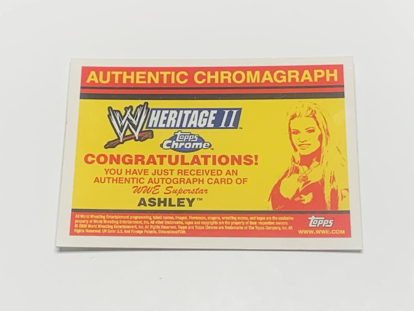 Ashley 2006 WWE Topps Chrome Heritage II Signed Card
