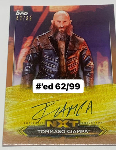 Tommaso Ciampa 2020 WWE NXT Autographed Card #’ed 62/99