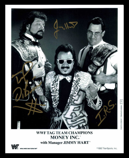 Money Inc (Ted Dibiase IRS Jimmy Hart) Pose 1 Signed Photo COA