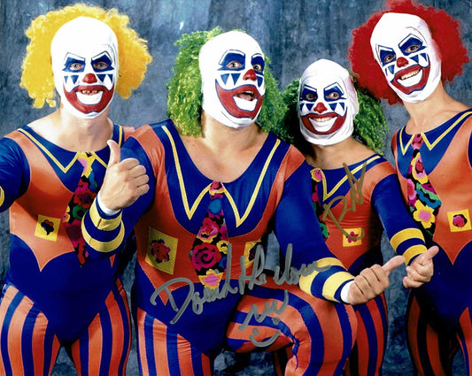 Doink The Clown (Ray Licameli) & Dink Pose 3 Dual Signed Photo COA
