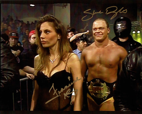 Francine & Shane Douglas Pose 2 Dual Signed Photo COA