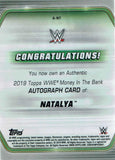 2019 WWE Topps Money In The Bank Natalya Neidhart Signed #94/99