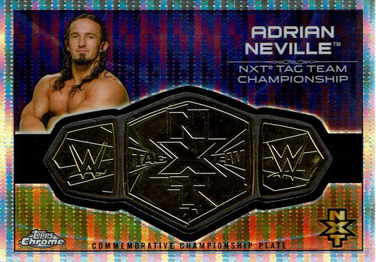 2015 WWE Adrian Neville Topps Chrome PULSAR Belt Plate NXT Tag Relic #/75