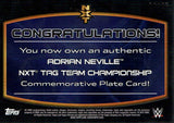 2015 WWE Adrian Neville Topps Chrome PULSAR Belt Plate NXT Tag Relic #20/75