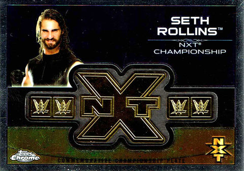 2015 Topps Chrome WWE NXT Championship Plate Seth Rollins