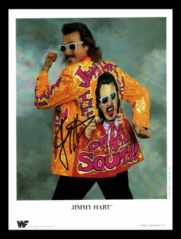 Jimmy Hart Pose 2 Signed (8.5x11 Size) Photo COA