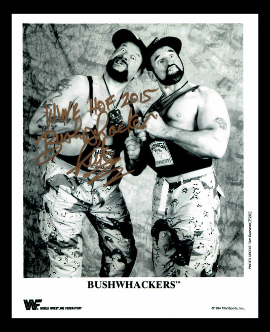 Bushwhacker Luke Pose 3 Inscribed WWE HOF 2015 Signed Photo