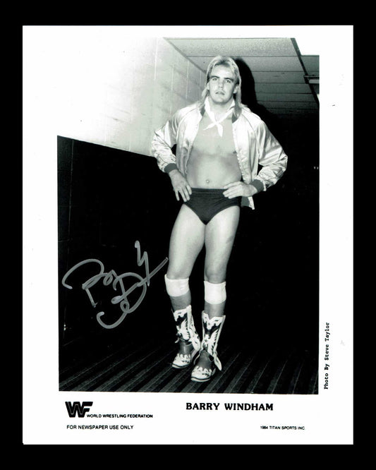 Barry Windham Pose 2 (Silver Ink) Signed Photo COA
