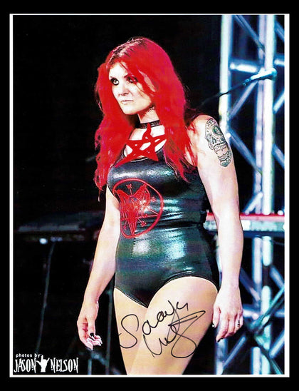 Saraya Knight Signed 8.5x11 Color Photo (Comes w/COA)