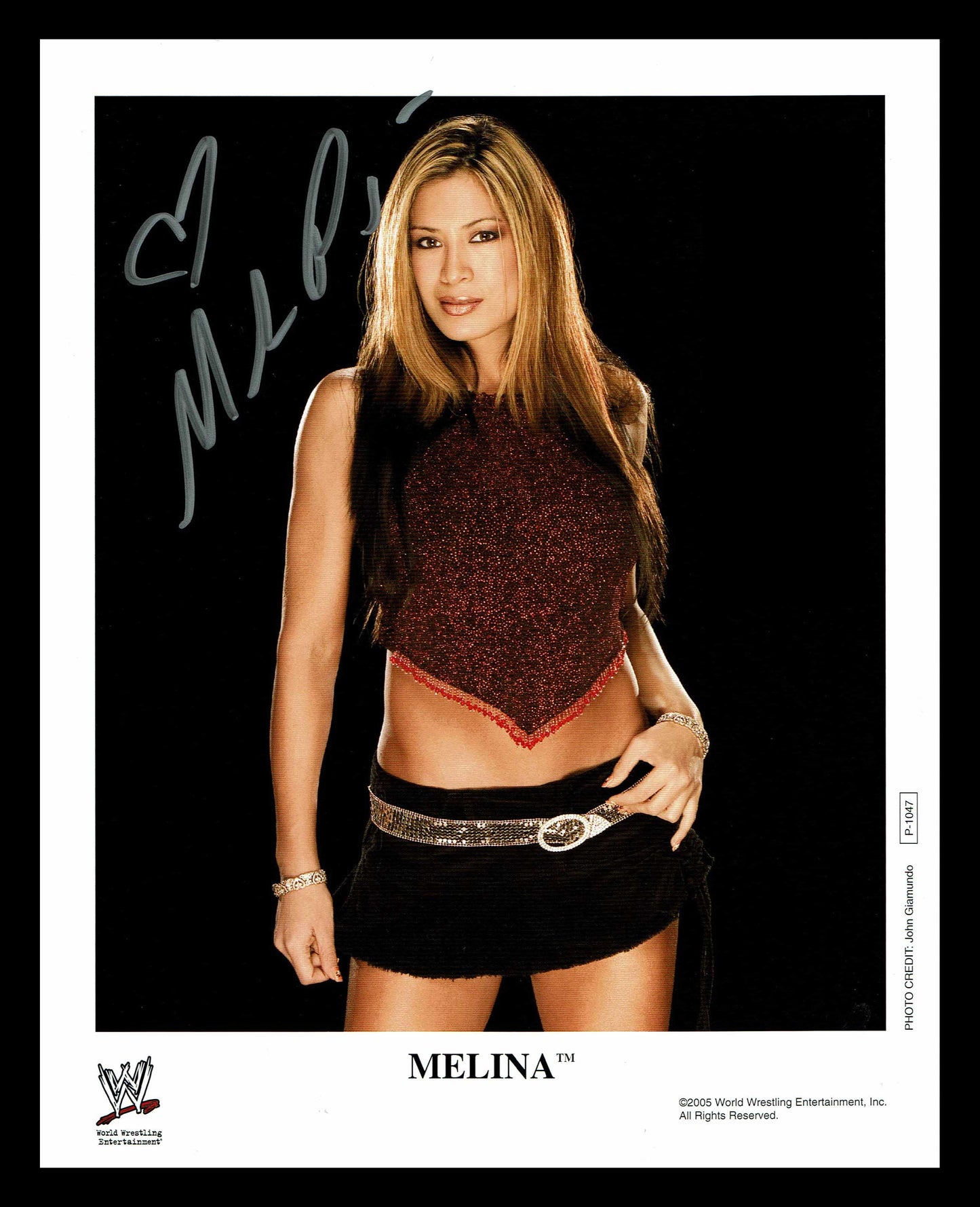 Melina Official WWE Promo 2005 Photo Signed COA
