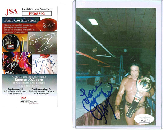Jimmy Snuka Signed Candid (4x6 Size) Photo COA JSA