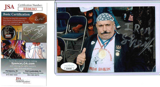 The Iron Sheik Signed Candid (4x6 Size) Photo COA JSA