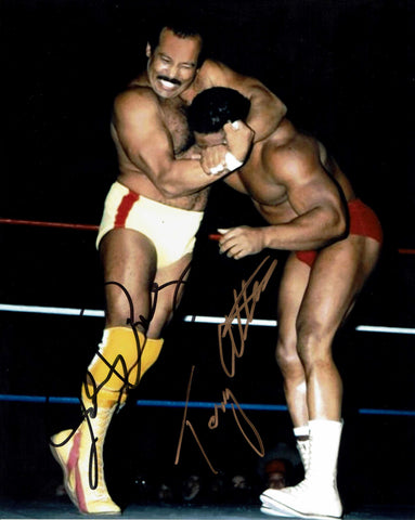 Tony Atlas & Johnny Rodz Dual Signed Photo COA