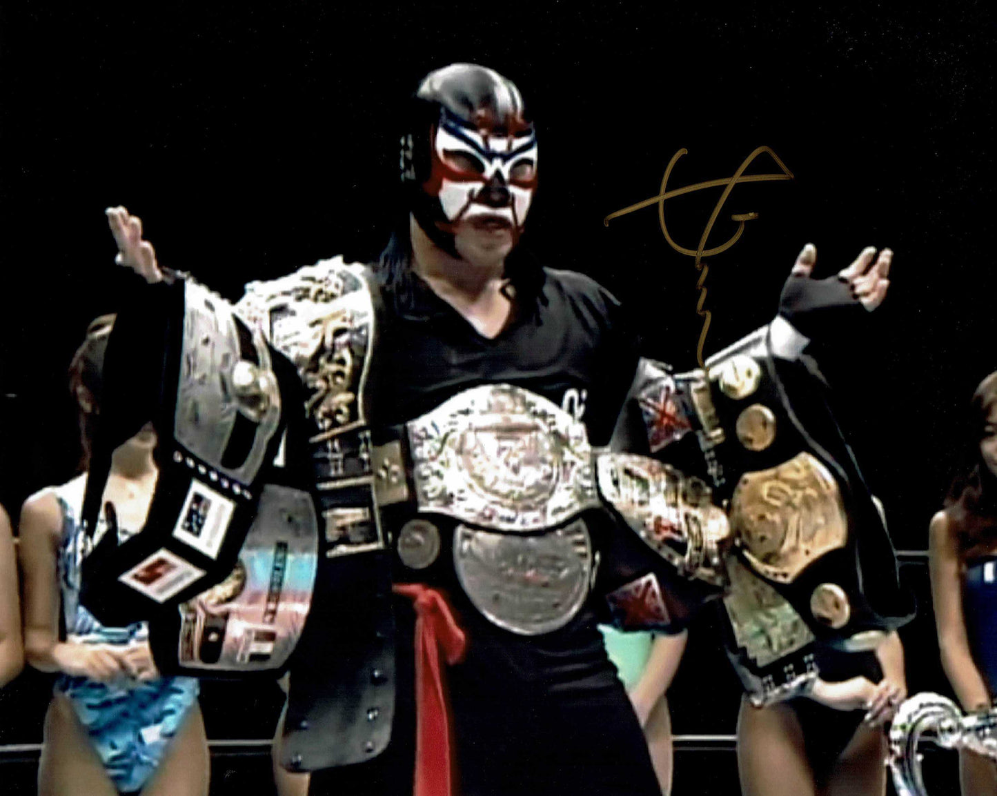 The Great Sasuke Pose 3 Signed Photo COA