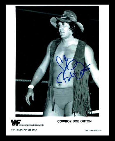 Cowboy Bob Orton Pose 5 Signed Photo COA