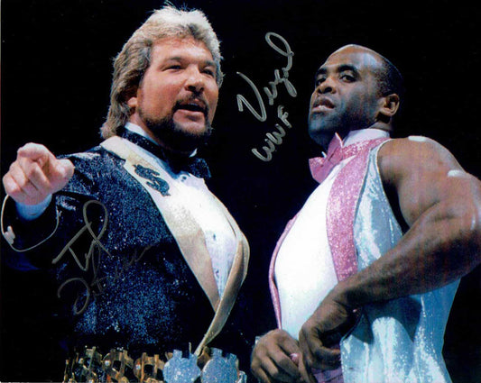 Ted Dibiase & Virgil Pose 1 Dual Signed Photo COA