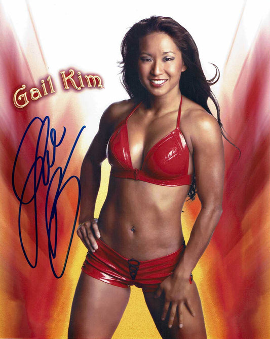 Gail Kim Pose 4 Signed Photo COA