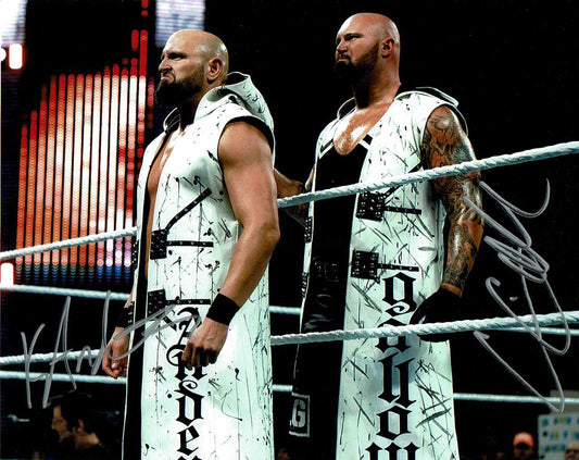 Luke Gallows & Karl Anderson Pose 4 Dual Signed Photo COA