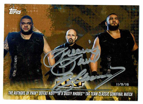 Paul Ellering (Authors Of Pain) Signed 2018 WWE Topps NXT Card COA