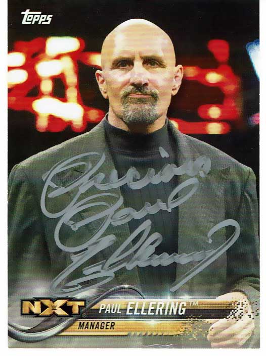 Paul Ellering Signed 2018 WWE Topps NXT Card COA