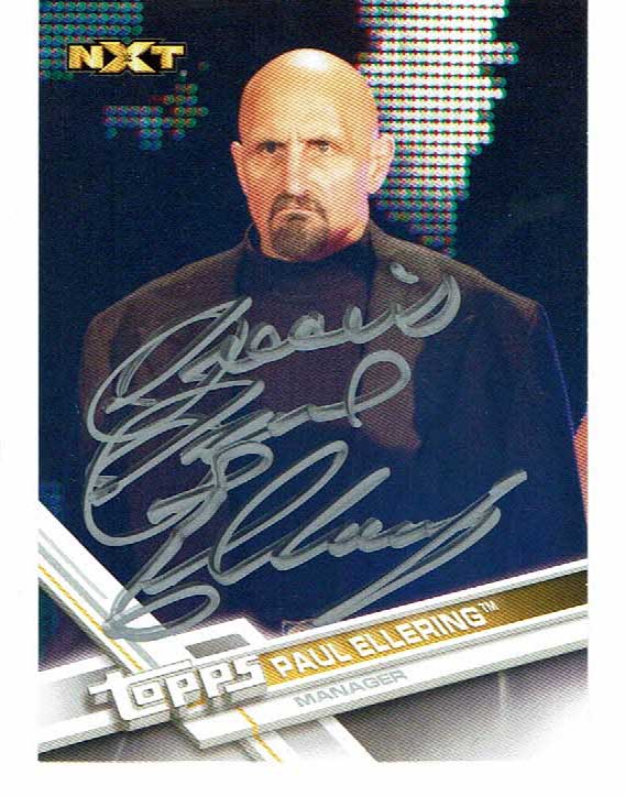 Paul Ellering Signed 2017 WWE Topps NXT Card COA